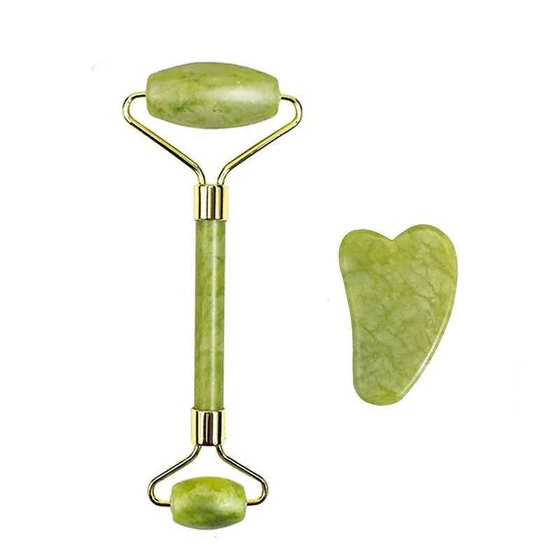 Natural Jade Roller and  Gua Sha Jade Stone